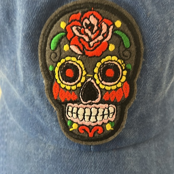 Blue Calavera Hat - Picture 3 of 4